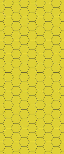 Yellow Hexagon Tile Acrylic Wall Panel 2440mm x 1220mm (3mm Thick) - CladdTech