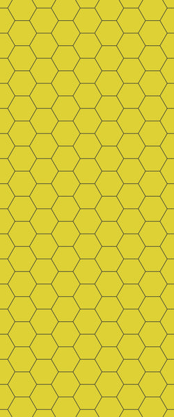 Yellow Hexagon Tile Acrylic Wall Panel 2440mm x 1220mm (3mm Thick) - CladdTech