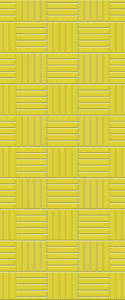 Yellow Mosaic Tile Acrylic Shower Panel 2440mm x 1220mm ( 3mm Thick) - CladdTech