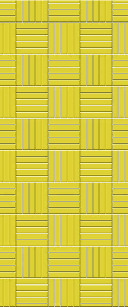 Yellow Mosaic Tile Acrylic Shower Panel 2440mm x 1220mm ( 3mm Thick) - CladdTech
