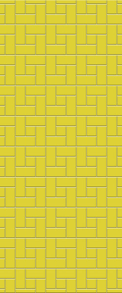 Yellow Windmill Tile Acrylic Shower Panel 2440mm x 1220mm ( 3mm Thick) - CladdTech