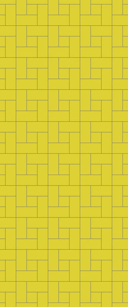 Yellow Windmill Tile Acrylic Shower Panel 2440mm x 1220mm ( 3mm Thick) - CladdTech