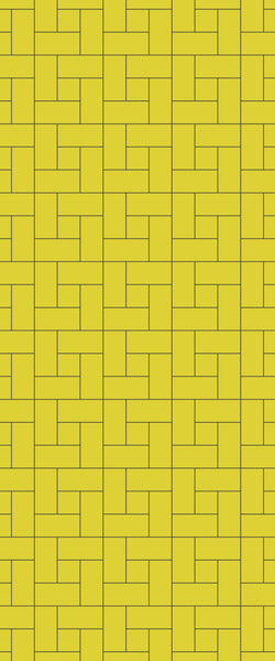 Yellow Windmill Tile Acrylic Shower Panel 2440mm x 1220mm ( 3mm Thick) - CladdTech