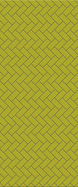 Yellow Diagonal Herringbone Tile Acrylic Shower Wall Panel 2440mm x 1220mm (3mm Thick) - CladdTech