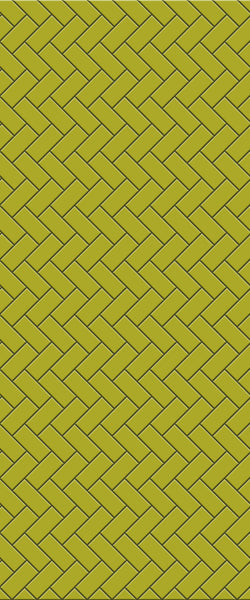 Yellow Diagonal Herringbone Tile Acrylic Shower Wall Panel 2440mm x 1220mm (3mm Thick) - CladdTech