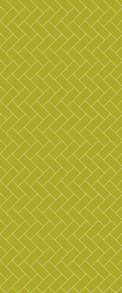 Yellow Diagonal Herringbone Tile Acrylic Shower Wall Panel 2440mm x 1220mm (3mm Thick) - CladdTech