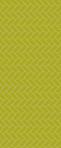 Yellow Diagonal Herringbone Tile Acrylic Shower Wall Panel 2440mm x 1220mm (3mm Thick) - CladdTech