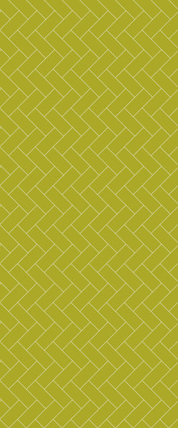 Yellow Diagonal Herringbone Tile Acrylic Shower Wall Panel 2440mm x 1220mm (3mm Thick) - CladdTech