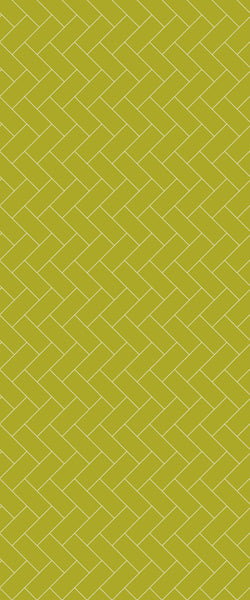 Yellow Diagonal Herringbone Tile Acrylic Shower Wall Panel 2440mm x 1220mm (3mm Thick) - CladdTech