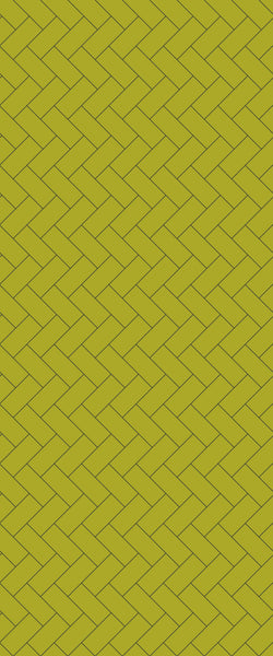 Yellow Diagonal Herringbone Tile Acrylic Shower Wall Panel 2440mm x 1220mm (3mm Thick) - CladdTech