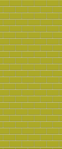 Yellow Subway Tile Acrylic Shower Wall Panel 2440mm x 1220mm ( 3mm Thick) - CladdTech