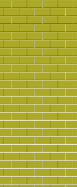 Yellow Subway Tile Acrylic Shower Wall Panel 2440mm x 1220mm ( 3mm Thick) - CladdTech