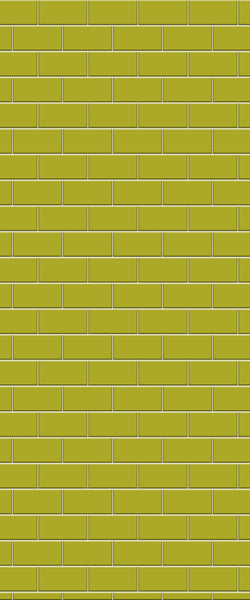 Yellow Subway Tile Acrylic Shower Wall Panel 2440mm x 1220mm ( 3mm Thick) - CladdTech