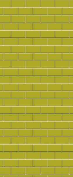 Yellow Subway Tile Acrylic Shower Wall Panel 2440mm x 1220mm ( 3mm Thick) - CladdTech