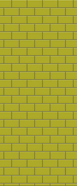 Yellow Subway Tile Acrylic Shower Wall Panel 2440mm x 1220mm ( 3mm Thick) - CladdTech