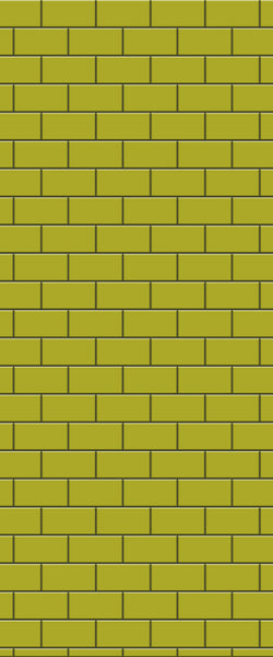 Yellow Subway Tile Acrylic Shower Wall Panel 2440mm x 1220mm ( 3mm Thick) - CladdTech