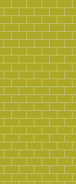 Yellow Subway Tile Acrylic Shower Wall Panel 2440mm x 1220mm ( 3mm Thick) - CladdTech