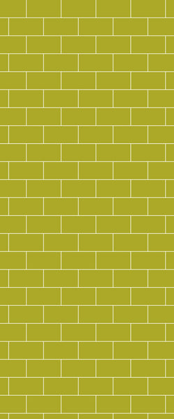 Yellow Subway Tile Acrylic Shower Wall Panel 2440mm x 1220mm ( 3mm Thick) - CladdTech