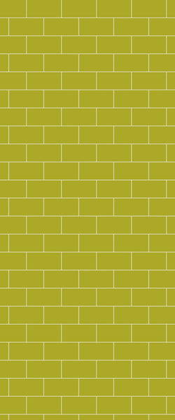Yellow Subway Tile Acrylic Shower Wall Panel 2440mm x 1220mm ( 3mm Thick) - CladdTech