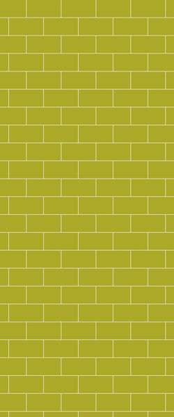 Yellow Subway Tile Acrylic Shower Wall Panel 2440mm x 1220mm ( 3mm Thick) - CladdTech