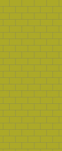 Yellow Subway Tile Acrylic Shower Wall Panel 2440mm x 1220mm ( 3mm Thick) - CladdTech