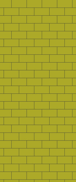 Yellow Subway Tile Acrylic Shower Wall Panel 2440mm x 1220mm ( 3mm Thick) - CladdTech