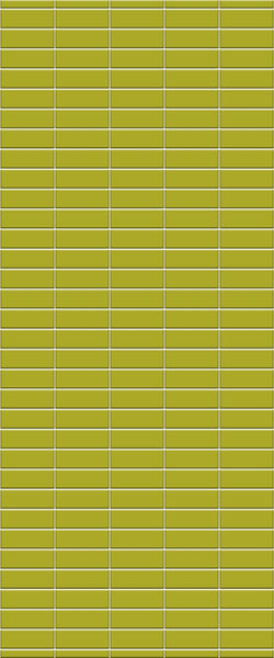 Yellow Horizontal Block Tile Acrylic Shower Panel 2440mm x 1220mm (3mm Thick) - CladdTech