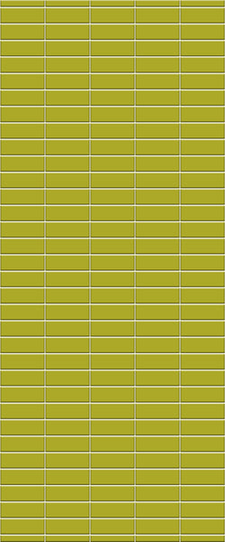 Yellow Horizontal Block Tile Acrylic Shower Panel 2440mm x 1220mm (3mm Thick) - CladdTech