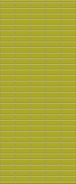 Yellow Horizontal Block Tile Acrylic Shower Panel 2440mm x 1220mm (3mm Thick) - CladdTech