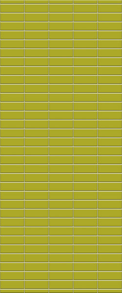 Yellow Horizontal Block Tile Acrylic Shower Panel 2440mm x 1220mm (3mm Thick) - CladdTech