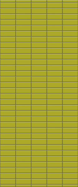 Yellow Horizontal Block Tile Acrylic Shower Panel 2440mm x 1220mm (3mm Thick) - CladdTech