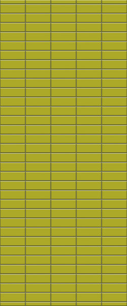 Yellow Horizontal Block Tile Acrylic Shower Panel 2440mm x 1220mm (3mm Thick) - CladdTech