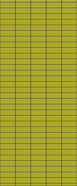 Yellow Horizontal Block Tile Acrylic Shower Panel 2440mm x 1220mm (3mm Thick) - CladdTech