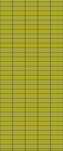 Yellow Horizontal Block Tile Acrylic Shower Panel 2440mm x 1220mm (3mm Thick) - CladdTech