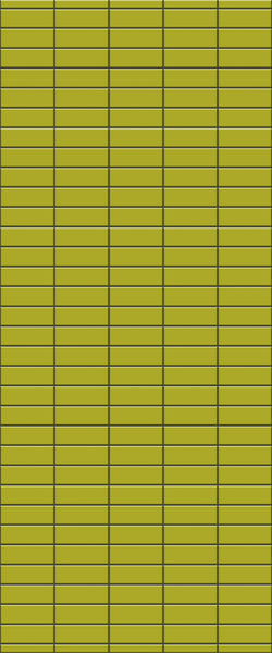 Yellow Horizontal Block Tile Acrylic Shower Panel 2440mm x 1220mm (3mm Thick) - CladdTech