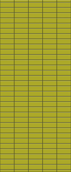 Yellow Horizontal Block Tile Acrylic Shower Panel 2440mm x 1220mm (3mm Thick) - CladdTech