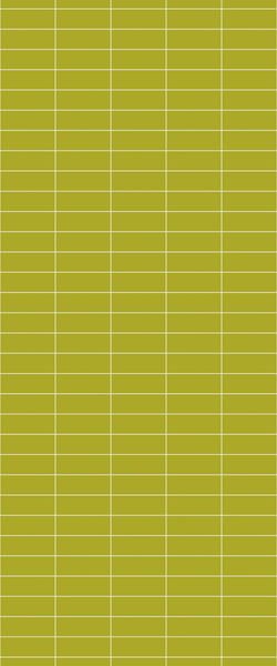 Yellow Horizontal Block Tile Acrylic Shower Panel 2440mm x 1220mm (3mm Thick) - CladdTech