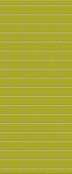 Yellow Large Square's Tile Acrylic Shower Wall Panel 2440mm x 1220mm ( 3mm Thick) - CladdTech