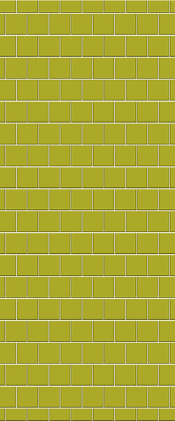 Yellow Large Square's Tile Acrylic Shower Wall Panel 2440mm x 1220mm ( 3mm Thick) - CladdTech