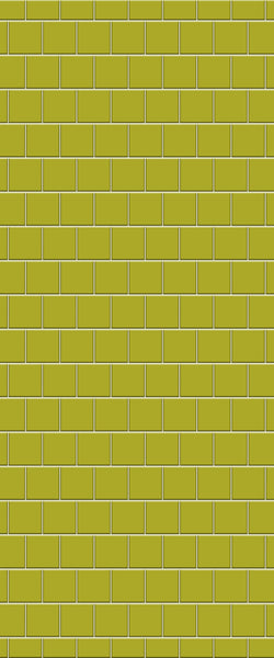 Yellow Large Square's Tile Acrylic Shower Wall Panel 2440mm x 1220mm ( 3mm Thick) - CladdTech