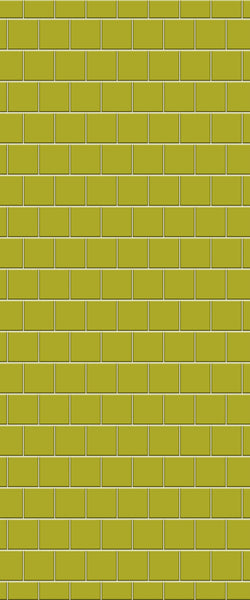 Yellow Large Square's Tile Acrylic Shower Wall Panel 2440mm x 1220mm ( 3mm Thick) - CladdTech