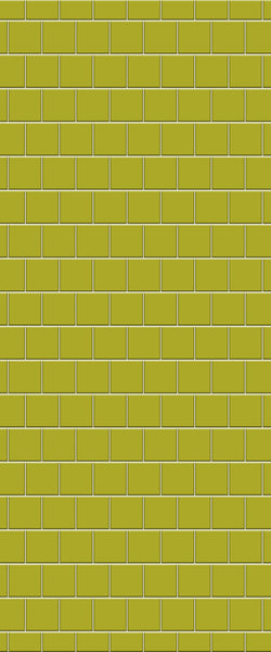 Yellow Large Square's Tile Acrylic Shower Wall Panel 2440mm x 1220mm ( 3mm Thick) - CladdTech