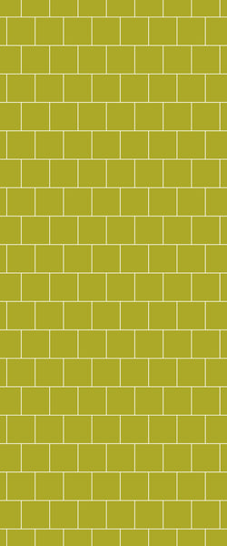 Yellow Large Square's Tile Acrylic Shower Wall Panel 2440mm x 1220mm ( 3mm Thick) - CladdTech