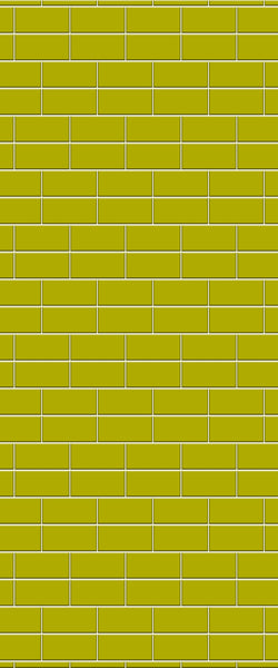 Yellow Brickbond Tile Acrylic Shower Wall Panel 2440mm x 1220mm ( 3mm Thick) - CladdTech