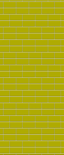 Yellow Brickbond Tile Acrylic Shower Wall Panel 2440mm x 1220mm ( 3mm Thick) - CladdTech