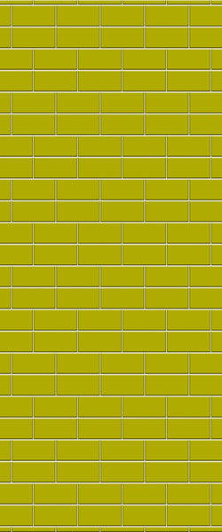 Yellow Brickbond Tile Acrylic Shower Wall Panel 2440mm x 1220mm ( 3mm Thick) - CladdTech