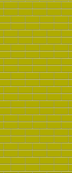 Yellow Brickbond Tile Acrylic Shower Wall Panel 2440mm x 1220mm ( 3mm Thick) - CladdTech