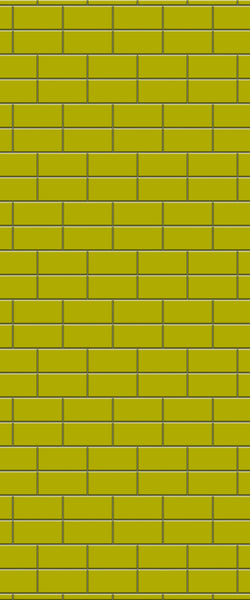 Yellow Brickbond Tile Acrylic Shower Wall Panel 2440mm x 1220mm ( 3mm Thick) - CladdTech