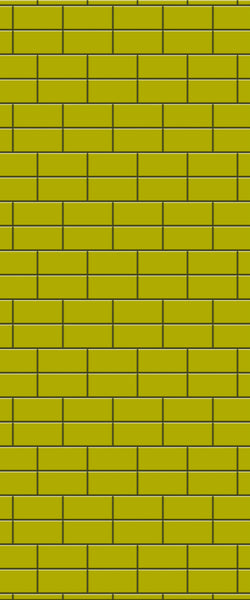 Yellow Brickbond Tile Acrylic Shower Wall Panel 2440mm x 1220mm ( 3mm Thick) - CladdTech