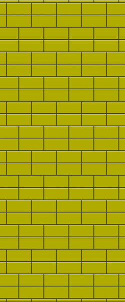 Yellow Brickbond Tile Acrylic Shower Wall Panel 2440mm x 1220mm ( 3mm Thick) - CladdTech